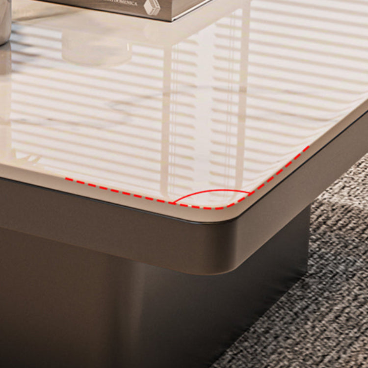 スタイリッシュなセラミックガラス製センターテーブル - モダンなリビングに最適なインテリア家具 fel-3067