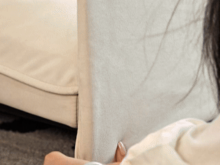 クリーム風ソファベッド リビング用 折りたたみ式 引き出し収納付き 一体型二役デザイン hemw-1336