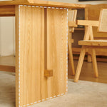 アッシュ材 PUレザー ラタン使用の高級チェア - エレガントで快適なデザイン hjhms-1045