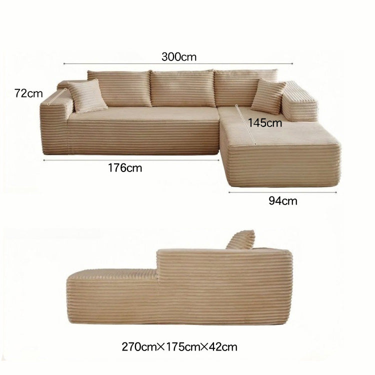 雲朵風シェーズロングソファ ベッド兼用 カバー取り外し可能 0002-sofa