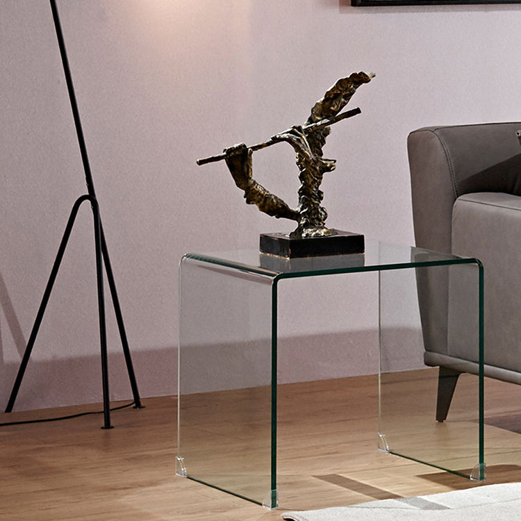 スタイリッシュな強化ガラス製ティーテーブル - モダンなリビングに最適なインテリアアイテム! bd-4565