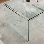 スタイリッシュな強化ガラス製ティーテーブル - モダンなリビングに最適なインテリアアイテム! bd-4565