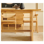 アッシュ材 PUレザー ラタン使用の高級チェア - エレガントで快適なデザイン hjhms-1045