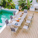 ガーデンテーブル 伸縮テーブル ガーデンセット おしゃれ アウトドア ガーデンファニチャー 伸長式 ガーデニング アウトドア zy-036