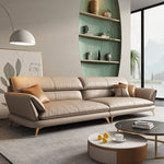 高品質パイン材使用 ラテックス&シリコンフィル詰め 合成皮革ソファー hzh-1373