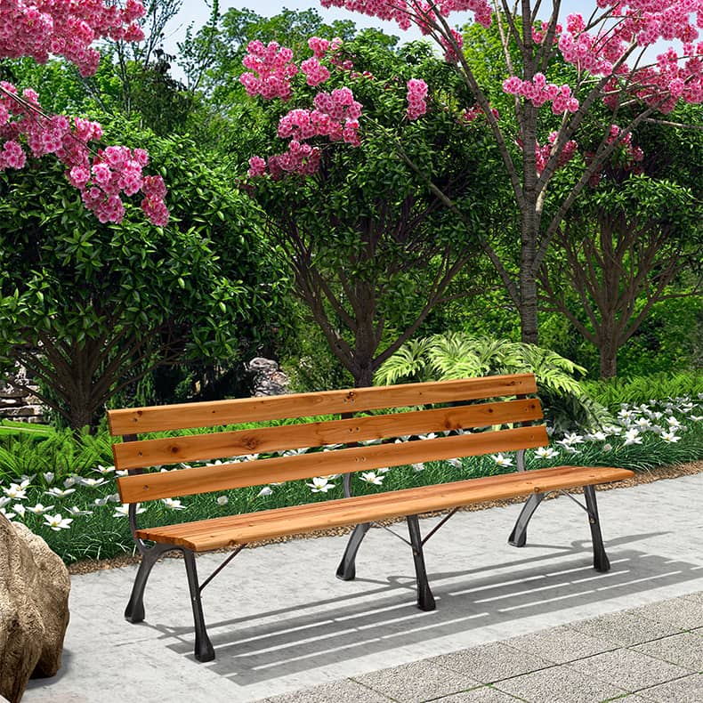 ガーデンベンチ ベンチ 木目調 アルミ ガーデンチェア アルミ製フレーム 長椅子 おしゃれ チェア ガーデン アウトドア zy-143