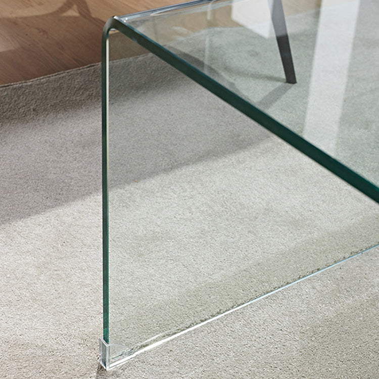 スタイリッシュな強化ガラス製ティーテーブル - モダンなリビングに最適なインテリアアイテム! bd-4565