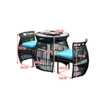 バルコニー テーブルチェアセット 小型 藤製 リラックス用 三点組 001-outdesk