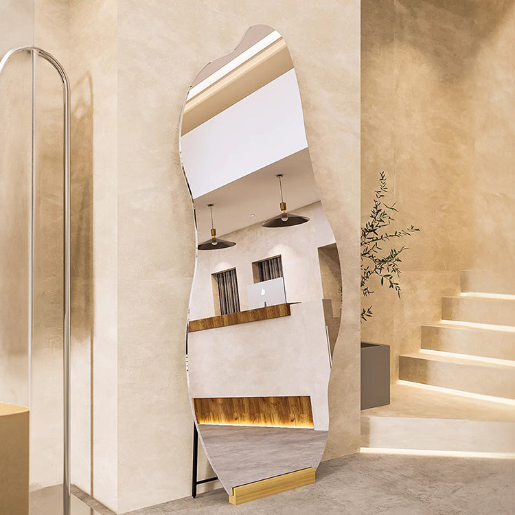 クラウドミラー 全身鏡 壁掛け 不規則デザイン 寝室用 フロアミラー mr-226