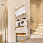 クラウドミラー 全身鏡 壁掛け 不規則デザイン 寝室用 フロアミラー mr-226