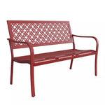 【多色展開】エルゴノミクスデザインのガーデンベンチ|背もたれ?肘掛け付き&抜き模様入り er-150