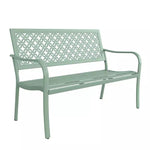 【多色展開】エルゴノミクスデザインのガーデンベンチ|背もたれ?肘掛け付き&抜き模様入り er-150