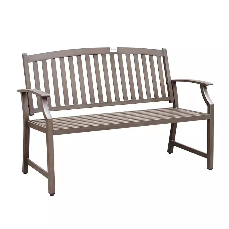 【多色展開】エルゴノミクスデザインのガーデンベンチ|背もたれ?肘掛け付き&抜き模様入り er-150