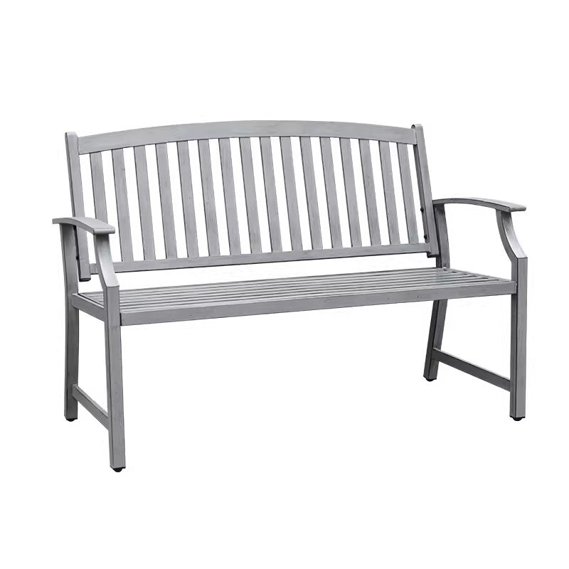 【多色展開】エルゴノミクスデザインのガーデンベンチ|背もたれ?肘掛け付き&抜き模様入り er-150