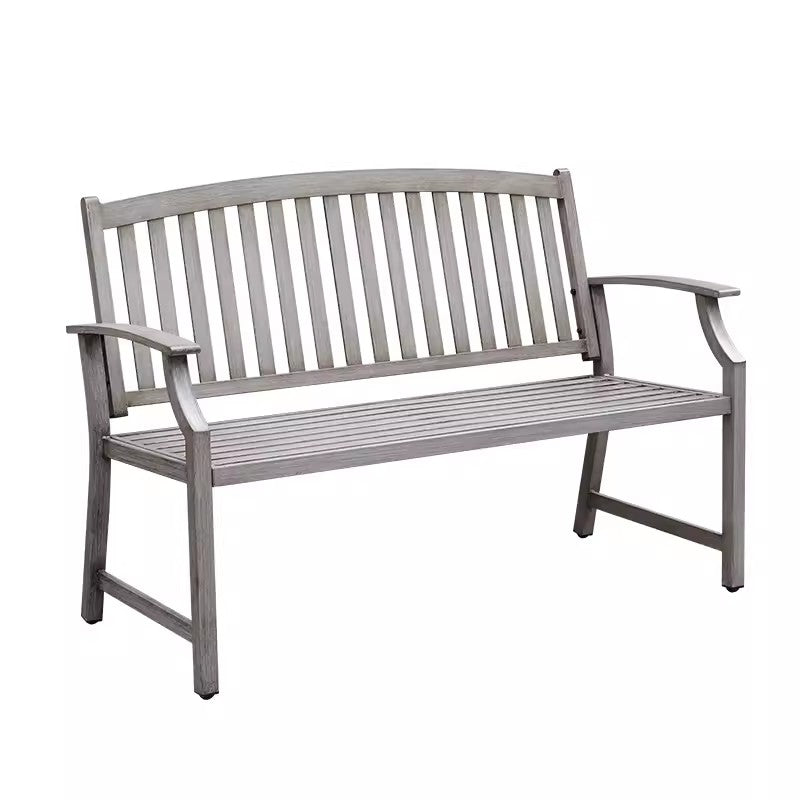 【多色展開】エルゴノミクスデザインのガーデンベンチ|背もたれ?肘掛け付き&抜き模様入り er-150