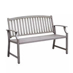 【多色展開】エルゴノミクスデザインのガーデンベンチ|背もたれ?肘掛け付き&抜き模様入り er-150