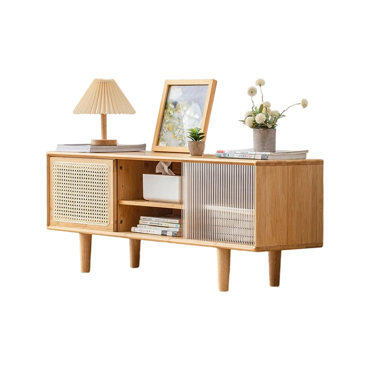 【竹と樹脂とガラスの絶妙ハーモニー】テレビ台の決定版 hsl-80