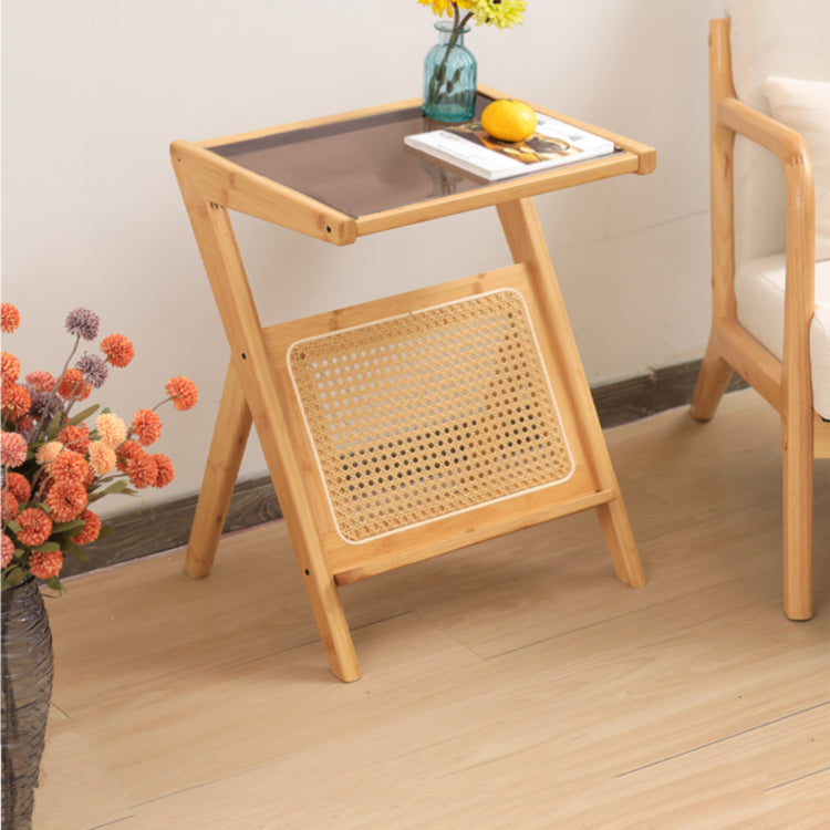 竹と樹脂とガラスの融合センターテーブル|モダンでスタイリッシュなデザイン hsl-76