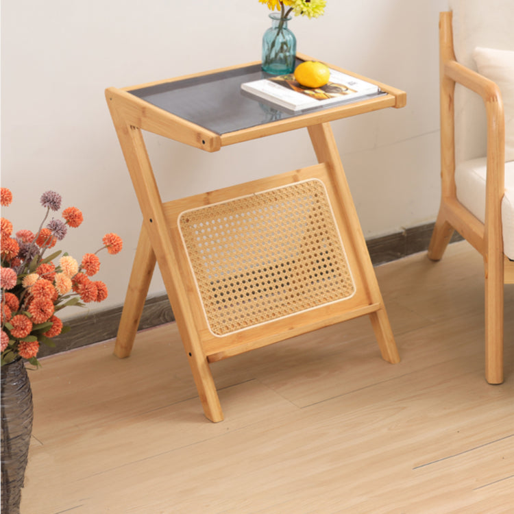 竹と樹脂とガラスの融合センターテーブル|モダンでスタイリッシュなデザイン hsl-76