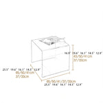 スタイリッシュな強化ガラス製ティーテーブル - モダンなリビングに最適なインテリアアイテム! bd-4565