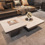 スタイリッシュなセラミックガラス製センターテーブル - モダンなリビングに最適なインテリア家具 fel-3067