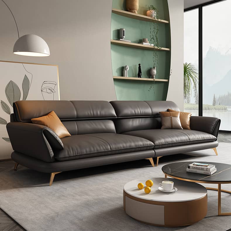 高品質パイン材使用 ラテックス&シリコンフィル詰め 合成皮革ソファー hzh-1373