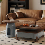 無垢材使用!おしゃれなパインセンターテーブル - モダンデザインと多層板の組み合わせ fxxrj-3164