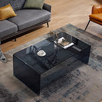 スタイリッシュ強化ガラス製ティーテーブル - モダンなデザインでおしゃれな空間を演出! bd-4561