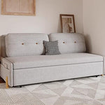 シリコンフィル使用!快適な座り心地の多層板製ソファー - 綿麻カバーのオシャレなデザイン fsx-5128