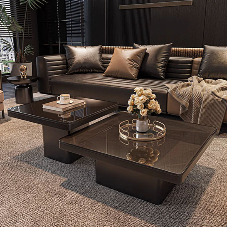 スタイリッシュなセラミックガラス製センターテーブル - モダンなリビングに最適なインテリア家具 fel-3067