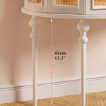 おしゃれなオーク製キャビネット - 強化ガラス扉付き収納家具 hsxz-2184