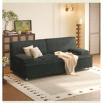 コーデュロイ ソファベッド 折りたたみ式 幅110?200cm|ロータイプ 2WAY リビング用 おしゃれ モダン コンパクト 寝心地 yyjj-1168