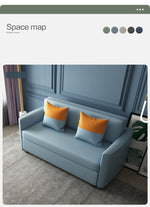 【高品質】木製フレームとエアレザーの快適ソファーベッド - 多機能デザインとスタイリッシュなインテリアに! fxgz-273