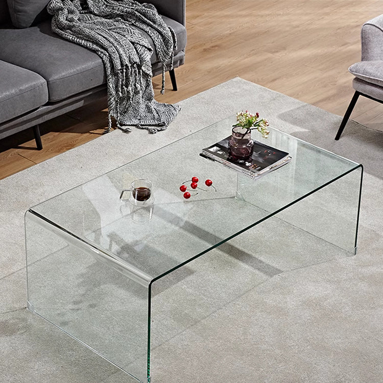 スタイリッシュ強化ガラス製ティーテーブル - モダンなデザインでおしゃれな空間を演出! bd-4561