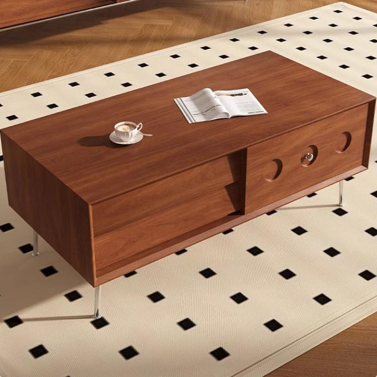 リビング用フレンチスタイル無垢材収納キャビネットコーヒーテーブル hlwy-3686