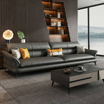 「北欧風デザイン パイン材と合成皮革の快適ソファー」 hzh-1371