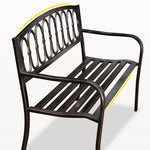 ガーデンベンチ 2人掛け 3人掛け アイアン 肘掛け 背もたれ付き アンティーク調 ガーデンチェア ベンチ コンパクト 長椅子 テラス zy-101