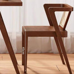 藤編み×無垢材 ティーテーブルセット|実木 茶卓 バルコニー・テラス用 ナチュラルデザイン G3-7231