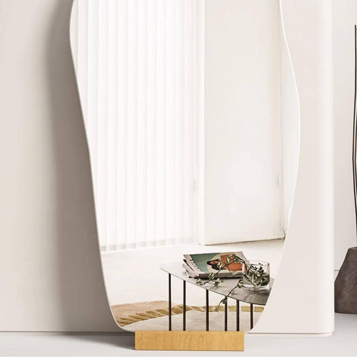 ミラー おしゃれ 無垢材 150×40cm 160×60cm 180×80cm ナチュラル ガラス北欧風 シンプル リビング 寝室 玄関用 mr-226