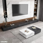 セラミックパイン製のスタイリッシュなテレビ台?コーヒーテーブルセット - モダンインテリアに最適 flsd-5184