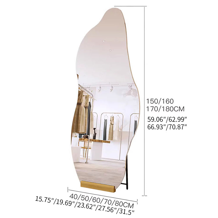 ミラー おしゃれ 無垢材 150×40cm 160×60cm 180×80cm ナチュラル ガラス北欧風 シンプル リビング 寝室 玄関用 mr-226