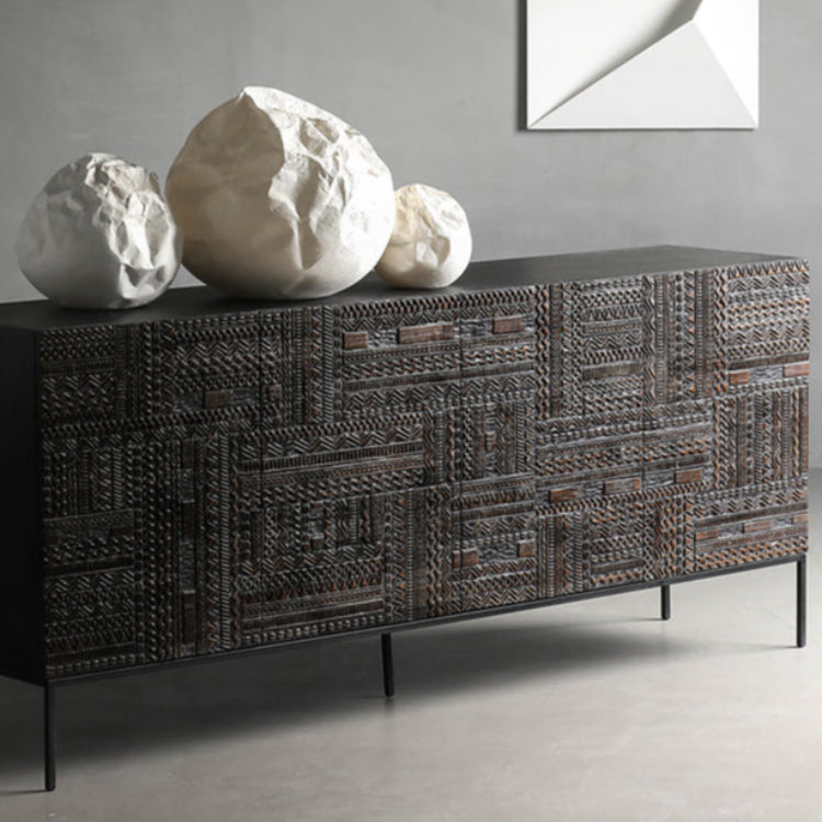 高級チーク製キャビネット - おしゃれで機能的な収納ソリューション hsxz-2190