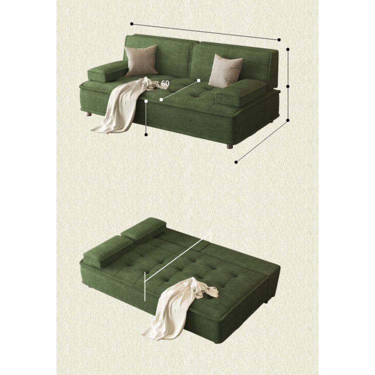 コーデュロイ ソファベッド 折りたたみ式 幅110?200cm|ロータイプ 2WAY リビング用 おしゃれ モダン コンパクト 寝心地 yyjj-1168