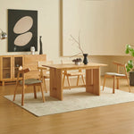 アッシュ材 PUレザー ラタン使用の高級チェア - エレガントで快適なデザイン hjhms-1045