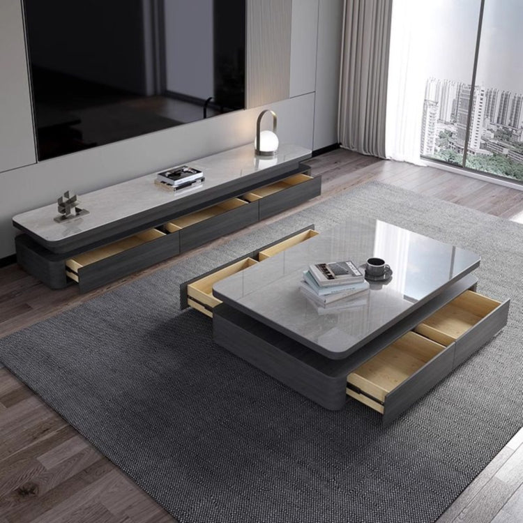 モダン岩板テレビボード 幅200cm / 240cm ワイド設計 ロータイプ リビング収納 おしゃれ 高級インテリア hykg-5868