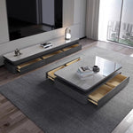 モダン岩板テレビボード 幅200cm / 240cm ワイド設計 ロータイプ リビング収納 おしゃれ 高級インテリア hykg-5868