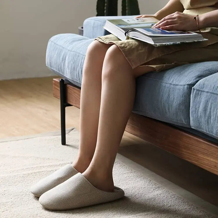 無垢材使用 西海岸風ソファー 2人掛け 3人掛け ブルー グレー 綿麻ファブリック 肘付き 背もたれ高め オットマン追加可 レトロ 高級感 I字型デザイン xbjj-lmsf-sofa