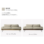 無垢材使用 西海岸風ソファー 2人掛け 3人掛け ブルー グレー 綿麻ファブリック 肘付き 背もたれ高め オットマン追加可 レトロ 高級感 I字型デザイン xbjj-lmsf-sofa