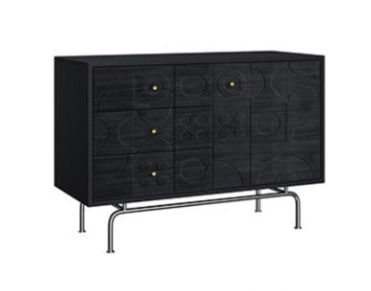 高級感溢れる無垢材キャビネット|デザインと収納力でお部屋を格上げ fyf-2231