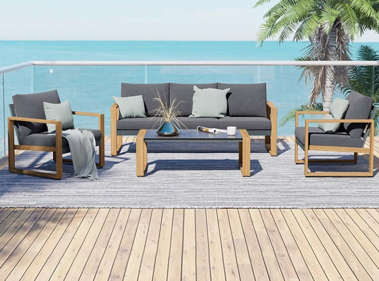 【4点セット】ソファ&ローテーブル|高耐久ポリオレフィン繊維×綿|リビングに上質なひとときを er-139